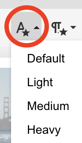 Toolbar Inline Style