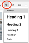Toolbar Paragraph Format