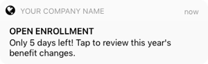Open Enrollment Push Notification